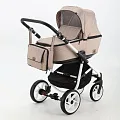 Детская коляска BeBe-Mobile Gusto 3 в 1, ткань+эко-кожа GU13 Бежевый — Фото