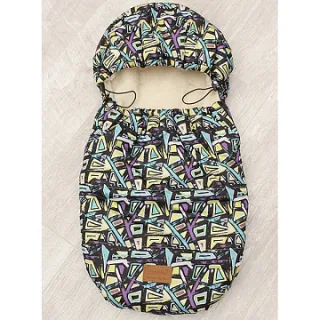 Универсальный меховой конверт AmaroBaby Little Friend Абстракция 80х45 см