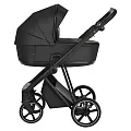 Детская коляска Roan Sol 2 в 1, экокожа RSL/2027 Кожа Black /Black/черная ручка — Фото