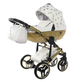 Детская коляска Junama Glow V2 2 в 1 на золотой раме