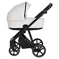 Детская коляска Roan Sol 2 в 1, экокожа RSL/2024 Кожа White/Black/т.коричневая ручка — Фото