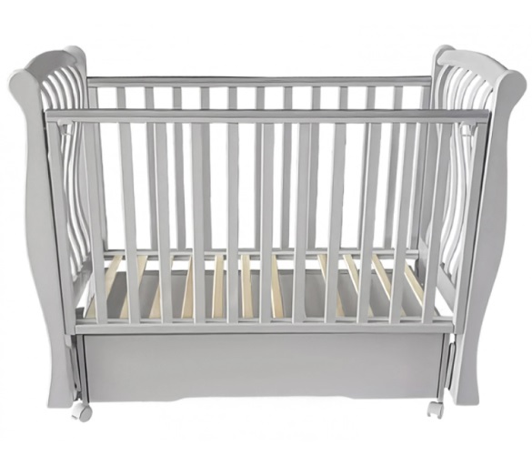 Детская кроватка Антел Luiza-3 c универсальным маятником, ящиком и колесами фото 1