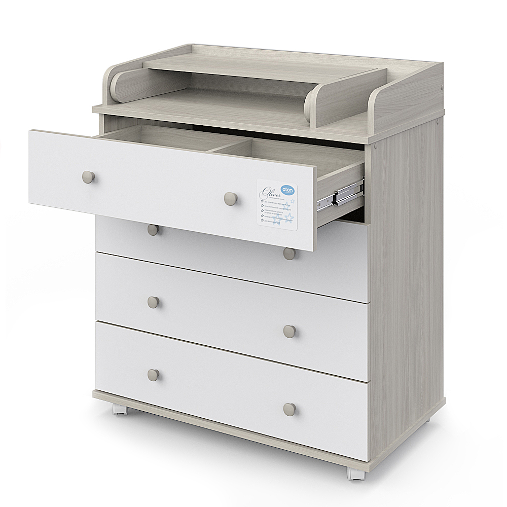 Детский пеленальный комод Атон Орион 800/4 (Oliver) - Фото