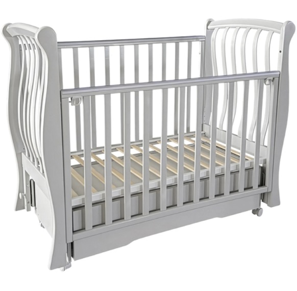 Детская кроватка Антел Luiza-3 c универсальным маятником, ящиком и колесами фото 2