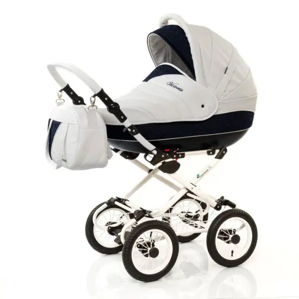 Детская коляска Esperanza Victoria Leatherette кожа 2 в 1 Цвет рамы - Черный - Маленькие колеса фото 18