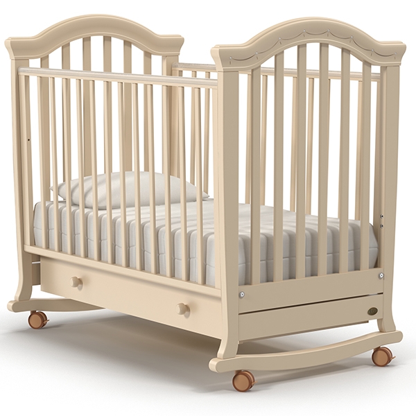 Детская кроватка Nuovita Perla dondolo, колесо + качалка - Фото