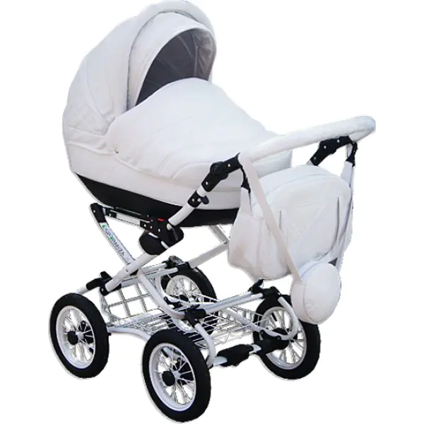 Детская коляска Esperanza Victoria Leatherette кожа 3 в 1 Цвет рамы - Черная поворотная фото 8