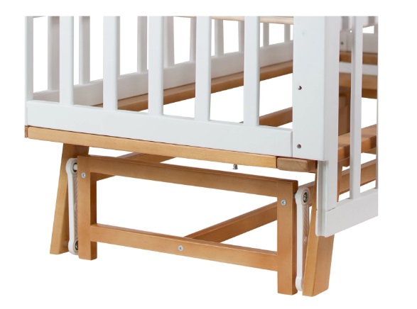 Детская кроватка Indigo Style c легкосъемной стенкой и продольным маятником фото 6