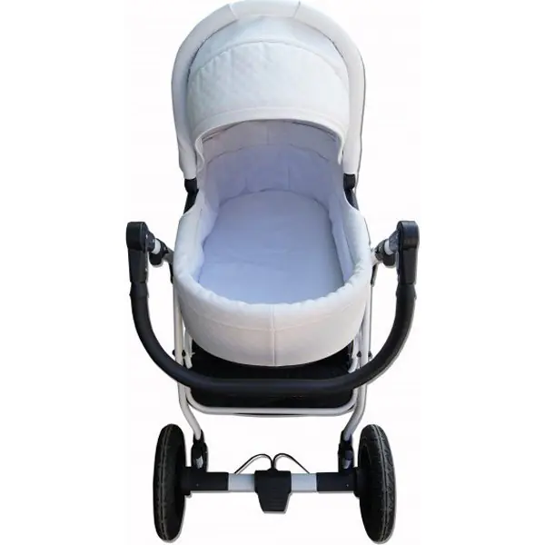 Детская коляска Esperanza Victoria Leatherette кожа 2 в 1 Цвет рамы - Черный - Маленькие колеса фото 11