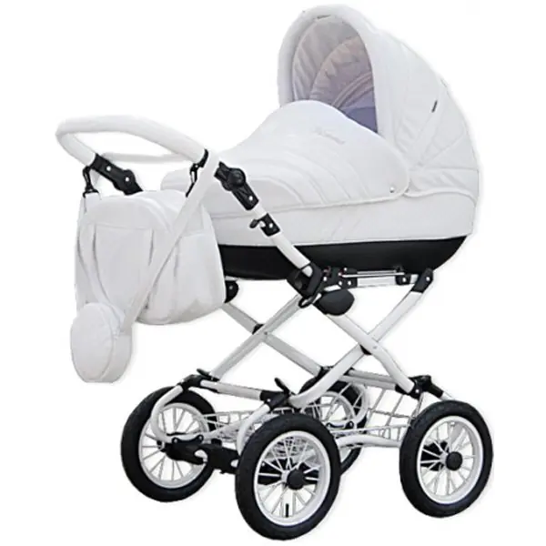 Детская коляска Esperanza Victoria Leatherette кожа 3 в 1 Цвет рамы - Черная поворотная фото 9