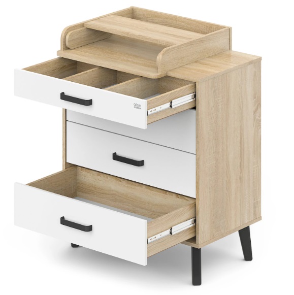 Детский комод Атон Gall Nero 804 с органайзером фото 3