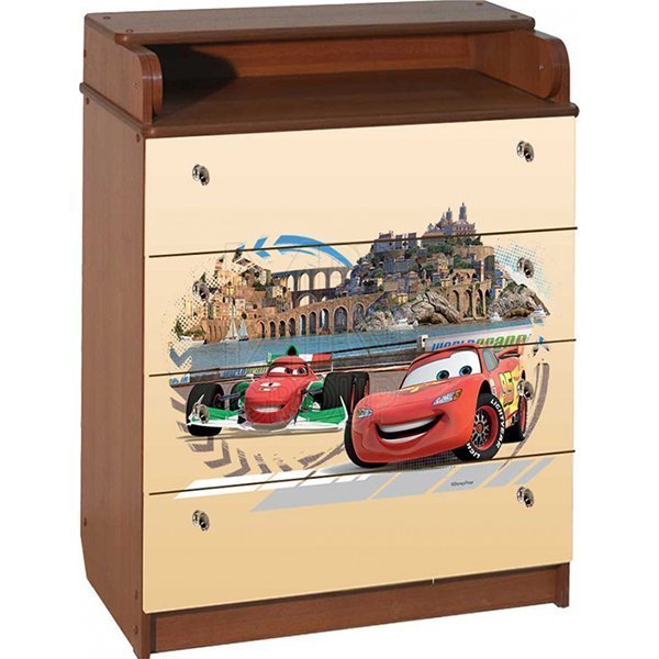 Пеленальный комод Disney КДП Молния Маккуин и Гонки 60 x 90 - Фото