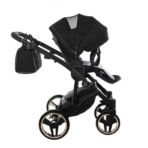Детская коляска Junama Diamond Mirror Satin V2 2 в 1 на черной раме фото 19