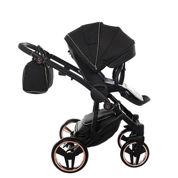 Детская коляска Junama Diamond Mirror Satin V2 3 в 1 на черной раме фото 20