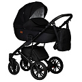 Детская коляска Indigo Mio S 2 в 1 (02 черная кожа+черный
						
					) — Фото
