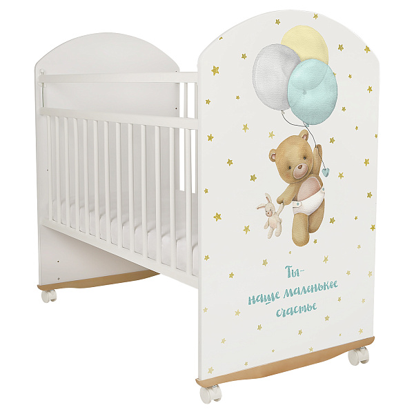 Детская кроватка Indigo My Sleepy, колесо/качалка фото 3