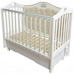 Детская кроватка Антел Дарина-4, универсальный маятник/колеса/ящик с мягкой спинкой