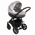 Детская коляска Tutis Nanni 3 в 1 (893346 Серебро + Тёмно-серый (100% эко-кожа)
						
					) — Фото
