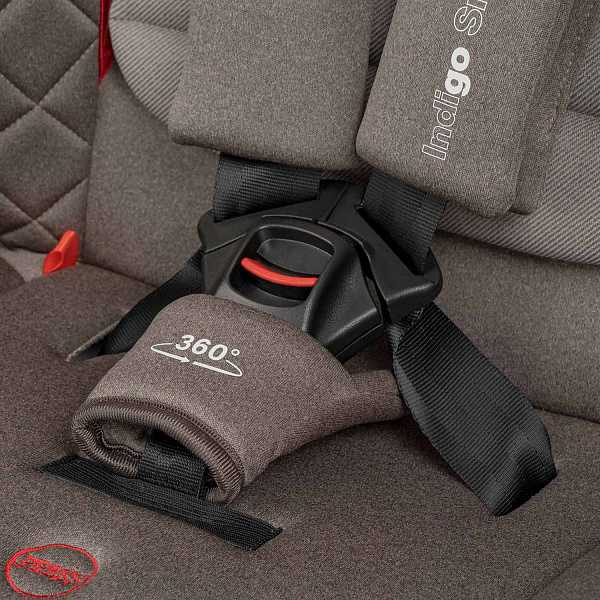 Детское автокресло Indigo Smart+ Isofix, капюшон, подножка фото 13