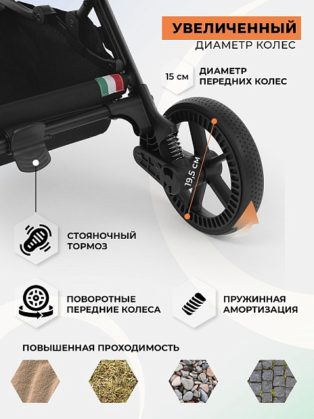 Детская прогулочная коляска Sweet Baby Aura Plus Basic фото 5