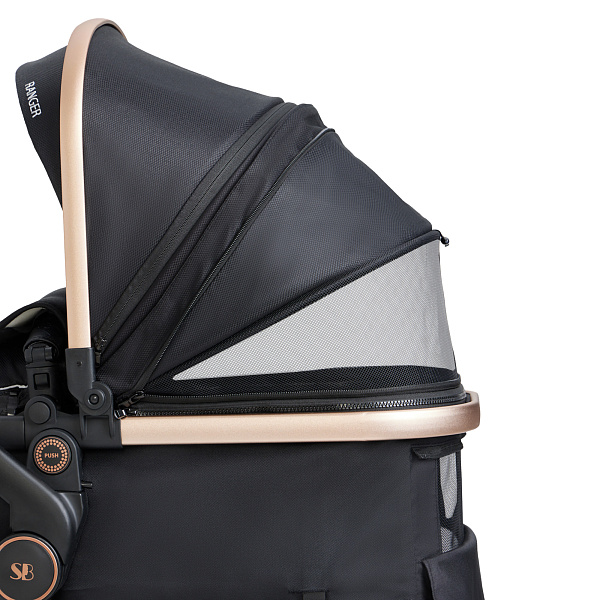 Детская коляска-трансформер Sweet Baby Ranger 3 в 1 на золотой раме фото 2