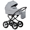 Детская коляска Indigo Barbara Eco Classic 2 в 1 (Be 04 св.серая кожа
						
					) — Фото