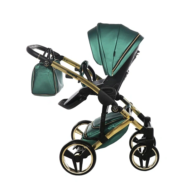 Детская коляска Junama Fluo Line V2 3 в 1 на золотой раме фото 9