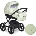 Детская коляска Indigo 18 Special Plus 14" 2 в 1, ткань + эко-кожа (Sp 14 Фисташка кожа
						
					) — Фото
