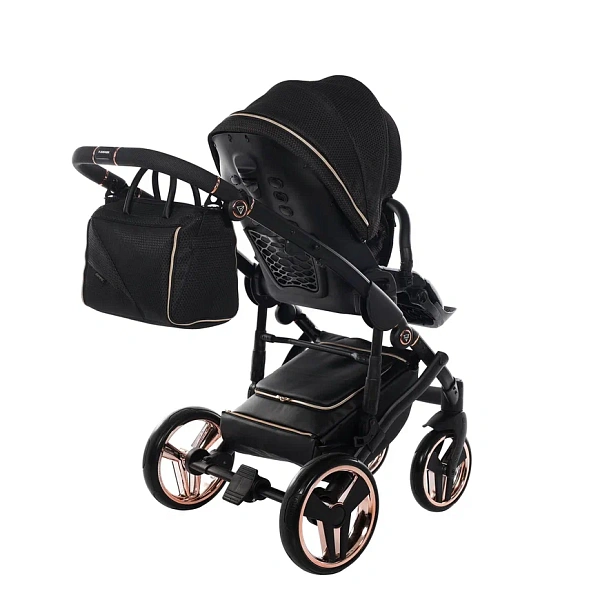 Детская коляска Junama Diamond Mirror Satin V2 3 в 1 на черной раме фото 27