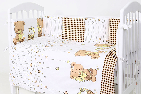 Комплект постели в кроватку Топотушки Звездочеты, 6 предметов фото 4