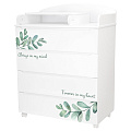 Детский пеленальный комод Indigo Green Line (Листочки
						
					) — Фото