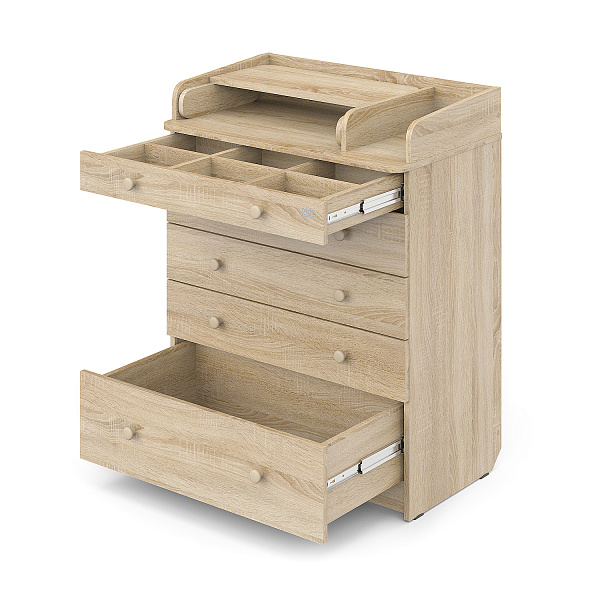 Детский пеленальный комод Атон Leo 800/5 с органайзером фото 1