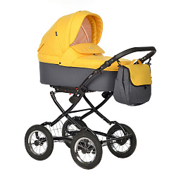 Детская коляска-люлька Indigo Blues Classic на черной раме