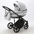 Детская коляска Adamex Rimini 3 в 1 (RI76 св.сер+св.сер.кожа+бел.отделка
						
					) — Фото