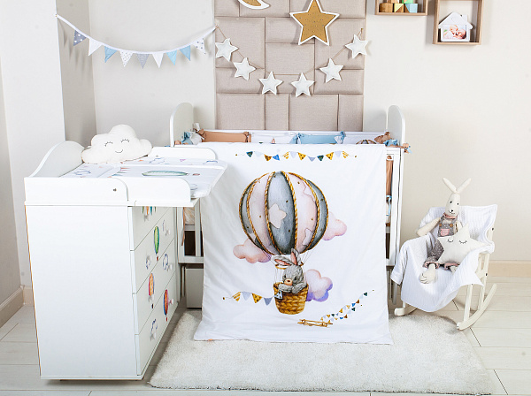 Комплект постели в кроватку Топотушки Новое путешествие, 6 предметов фото 2