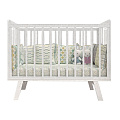 Детская кроватка El Nanio Scandy с продольным маятником (белый-белый
						
					) — Фото