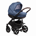 Детская коляска Tutis Nanni 3 в 1 (893027 Деним + кожа синяя
						
					) — Фото