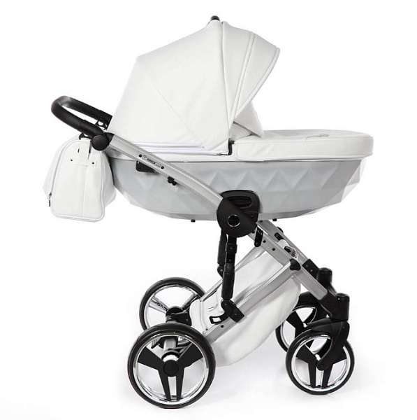 Детская коляска Junama Diamond Mirror Satin V2 2 в 1 на серебряной раме фото 4
