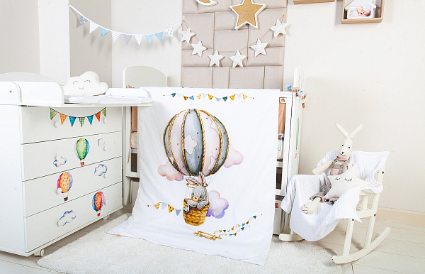 Комплект постели в кроватку Топотушки Новое путешествие, 6 предметов фото 5