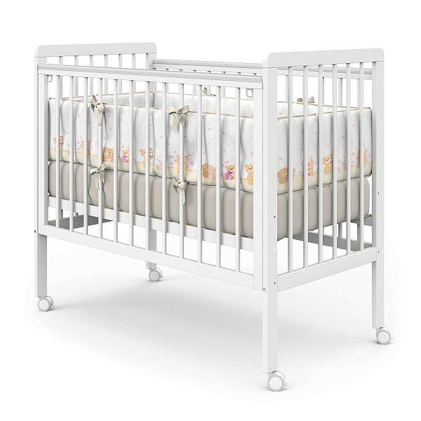 Детская кроватка Pituso Tiny, автостенка/колесо фото 3