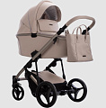 Детская коляска Bebetto Loren Sand 2 в 1 (01 св.бежевая кожа
						
					) — Фото