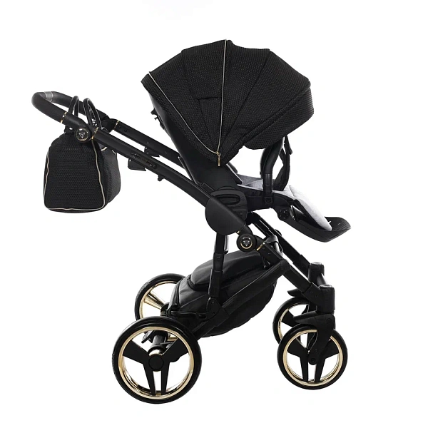 Детская коляска Junama Diamond Mirror Satin V2 2 в 1 на черной раме фото 18