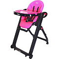 Стульчик для кормления Ivolia Love 02, 4 колеса (Pink
						
					) — Фото